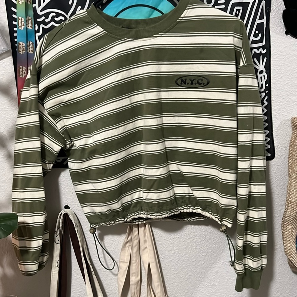 Green stripe F21 top